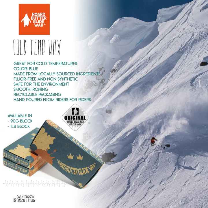 Board Butter Glide Wax - 90g - Cold Temp <br> <h3 style="color: red;">Made in Revelstoke</h3> - Image 2